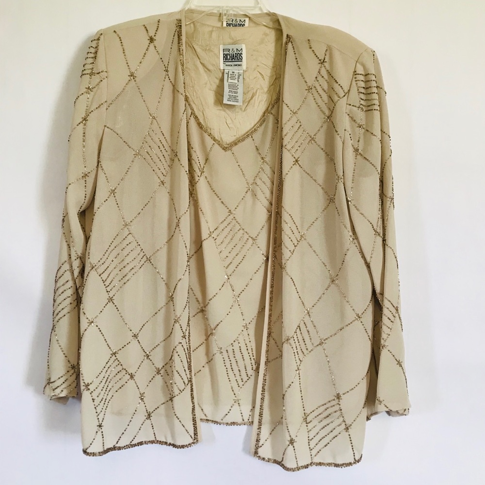 Women’s 2 Piece Top sheer Jacket and Shell Top